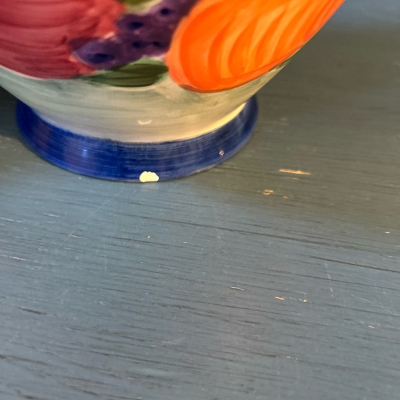 Vintage 13 " Ceramic Biscotti Fruit Design Jar -Vase - Great Condition - Picture 6 of 12